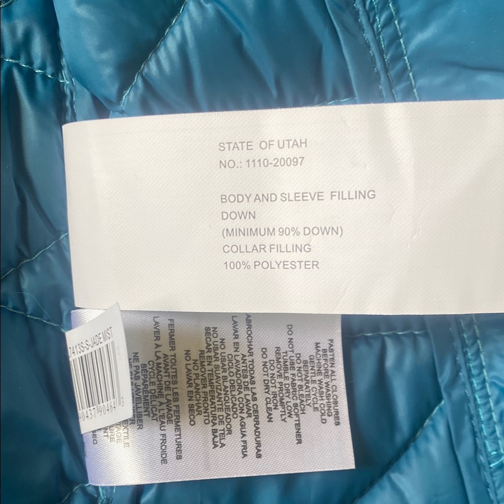 Free Country Blue/ green Quilted Jacket Lightweight, color jade mist - Picture 11 of 12